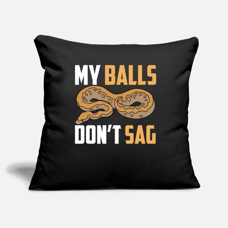 Serpent python boule Housse de coussin décorative 45 x 45 cm