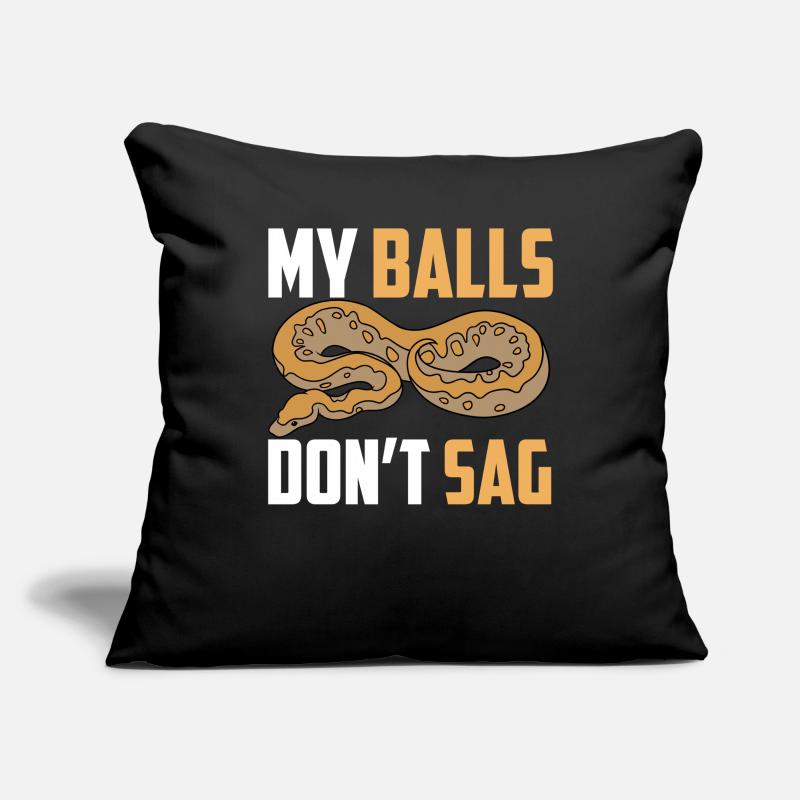 Serpent python boule Housse de coussin décorative 45 x 45 cm