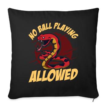 Serpent python royal - Housse de coussin décorative 45 x 45 cm - noir - Devant
