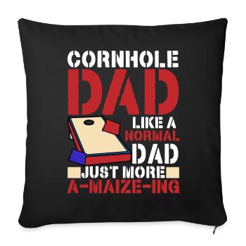 Corn Hole - Sofa pillowcase 17,3'' x 17,3'' (45 x 45 cm) - black - Front