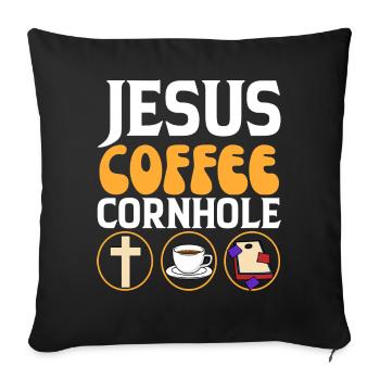 Corn Hole - Sofa pillowcase 17,3'' x 17,3'' (45 x 45 cm) - black - Front
