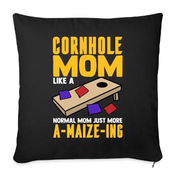Corn Hole - Sofa pillowcase 17,3'' x 17,3'' (45 x 45 cm) - black - Front