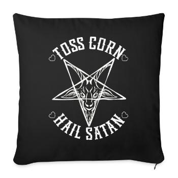 Drôle de trou de maïs Cornhole - Housse de coussin décorative 45 x 45 cm - noir - Devant