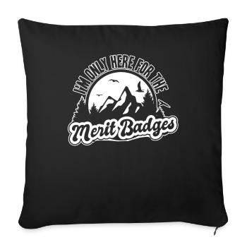 Boy Scout Badge - Sofa pillowcase 17,3'' x 17,3'' (45 x 45 cm) - black - Front