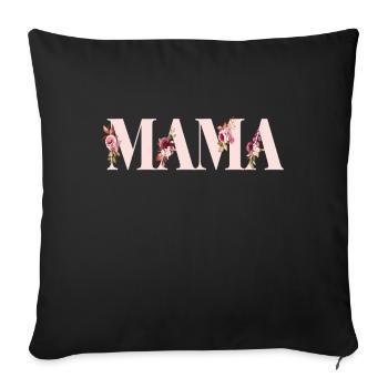 Mom, Mother's Day, Mom, Mom - Sofa pillowcase 17,3'' x 17,3'' (45 x 45 cm) - black - Front