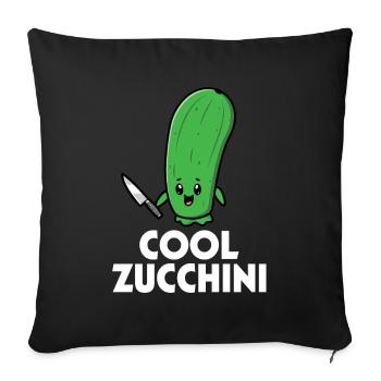 Courgette - Sofa pillowcase 17,3'' x 17,3'' (45 x 45 cm) - black - Front