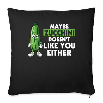 Courgette - Sofa pillowcase 17,3'' x 17,3'' (45 x 45 cm) - black - Front