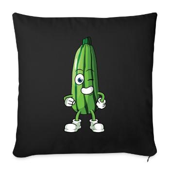 Courgette - Sofa pillowcase 17,3'' x 17,3'' (45 x 45 cm) - black - Front
