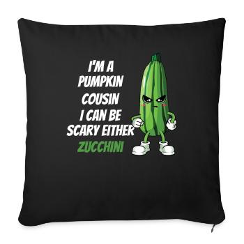 Courgette - Sofa pillowcase 17,3'' x 17,3'' (45 x 45 cm) - black - Front