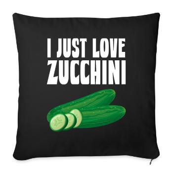 Courgette - Sofa pillowcase 17,3'' x 17,3'' (45 x 45 cm) - black - Front