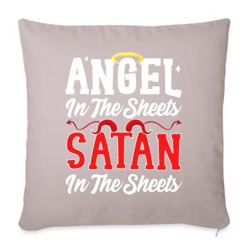 Funny Satanism - Sofa pillowcase 17,3'' x 17,3'' (45 x 45 cm) - light taupe - Front