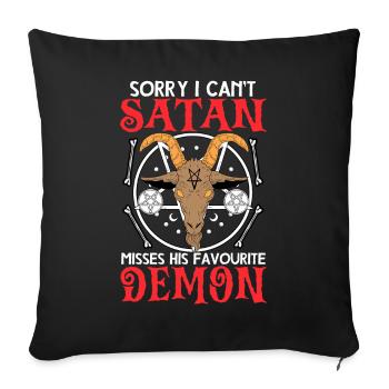 Funny Satanism - Sofa pillowcase 17,3'' x 17,3'' (45 x 45 cm) - black - Front