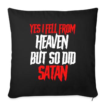 Funny Satanism Satan - Sofa pillowcase 17,3'' x 17,3'' (45 x 45 cm) - black - Front