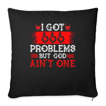Funny Satanism Satanic - Sofa pillowcase 17,3'' x 17,3'' (45 x 45 cm) - black - Front