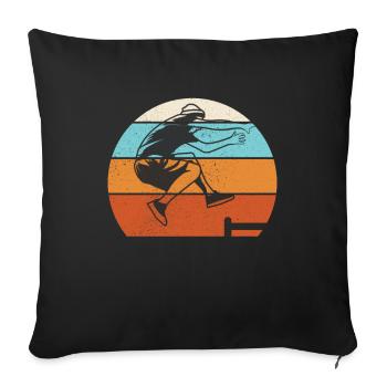 Parkour Retro - Sofa pillowcase 17,3'' x 17,3'' (45 x 45 cm) - black - Front