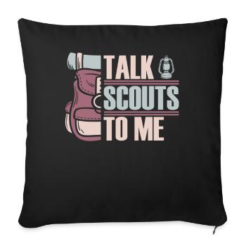 Boy Scout drôle - Housse de coussin décorative 45 x 45 cm - noir - Devant