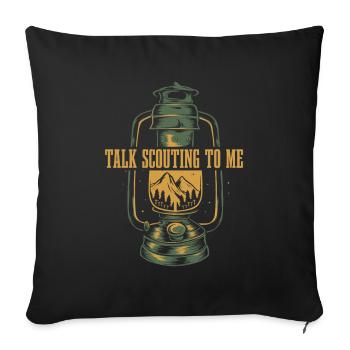 Boy Scout Funny - Sofa pillowcase 17,3'' x 17,3'' (45 x 45 cm) - black - Front