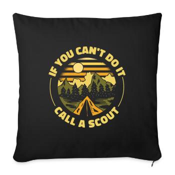 Boy Scout drôle - Housse de coussin décorative 45 x 45 cm - noir - Devant
