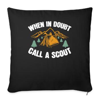 Boy Scout drôle - Housse de coussin décorative 45 x 45 cm - noir - Devant