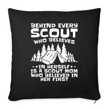 Éclaireur - Housse de coussin décorative 45 x 45 cm - noir - Devant