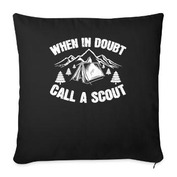 Boy Scout Funny - Sofa pillowcase 17,3'' x 17,3'' (45 x 45 cm) - black - Front