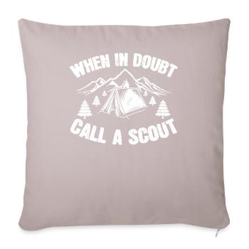 Boy Scout drôle - Housse de coussin décorative 45 x 45 cm - taupe clair - Devant