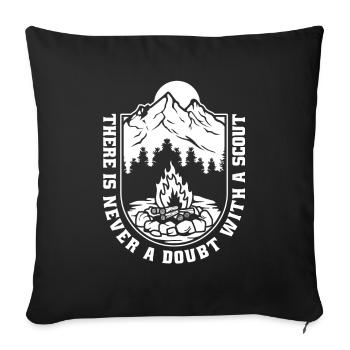 Éclaireur - Housse de coussin décorative 45 x 45 cm - noir - Devant