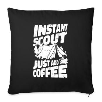 Scout Coffee - Sofa pillowcase 17,3'' x 17,3'' (45 x 45 cm) - black - Front