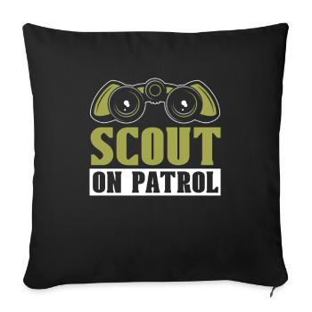 Patrouille scoute - Housse de coussin décorative 45 x 45 cm - noir - Devant
