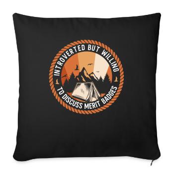 Pfadfinder Abzeichen - Sofakissenbezug 45 x 45 cm - Schwarz - Vorne