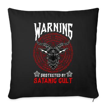 The Merry Satan - Sofa pillowcase 17,3'' x 17,3'' (45 x 45 cm) - black - Front