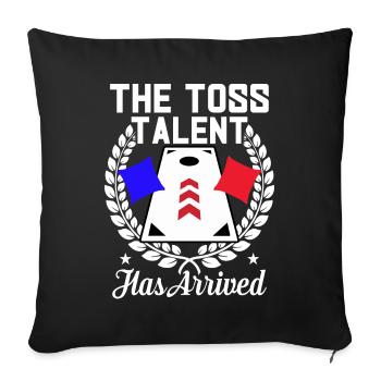 Drôle de trou de maïs - Housse de coussin décorative 45 x 45 cm - noir - Devant
