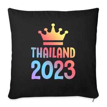 Thailand 2023 Krona - Sofa pillowcase 17,3'' x 17,3'' (45 x 45 cm) - black - Front