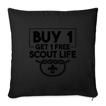 Boy Scout drôle - Housse de coussin décorative 45 x 45 cm - noir - Devant