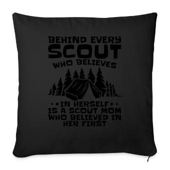 Éclaireur - Housse de coussin décorative 45 x 45 cm - noir - Devant