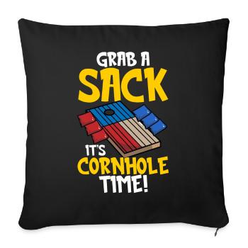 Drôle de trou de maïs - Housse de coussin décorative 45 x 45 cm - noir - Devant