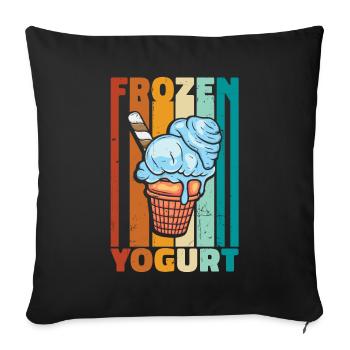 Vintage Yogurt - Sofa pillowcase 17,3'' x 17,3'' (45 x 45 cm) - black - Front
