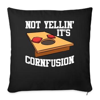 Funny Cornhole Corn Hole - Sofa pillowcase 17,3'' x 17,3'' (45 x 45 cm) - black - Front