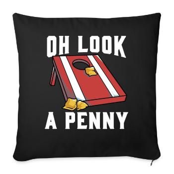 Trou de maïs Cornhole - Housse de coussin décorative 45 x 45 cm - noir - Devant