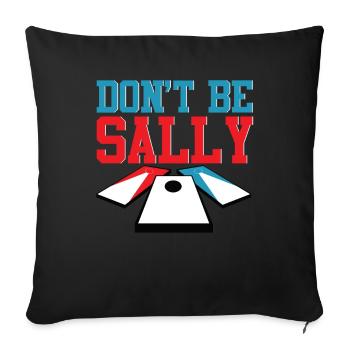 Drôle de trou de maïs Cornhole - Housse de coussin décorative 45 x 45 cm - noir - Devant