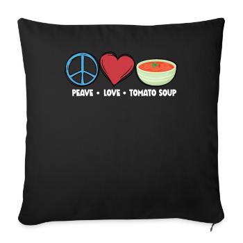 Tomato soup - Sofa pillowcase 17,3'' x 17,3'' (45 x 45 cm) - black - Front