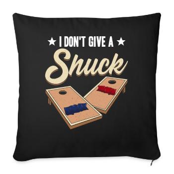 Drôle de trou de maïs Cornhole - Housse de coussin décorative 45 x 45 cm - noir - Devant