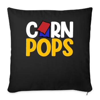 Cornhole Trou de maïs - Housse de coussin décorative 45 x 45 cm - noir - Devant