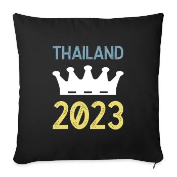 Thailand 2023 Krona - Sofa pillowcase 17,3'' x 17,3'' (45 x 45 cm) - black - Front