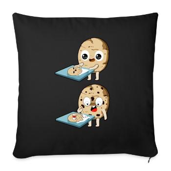 Cookiee Baby Cute - Sofa pillowcase 17,3'' x 17,3'' (45 x 45 cm) - black - Front