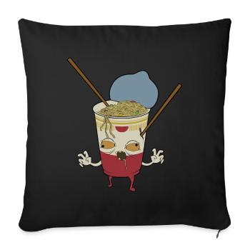 Zombie Ramen - Sofakissenbezug 45 x 45 cm - Schwarz - Vorne