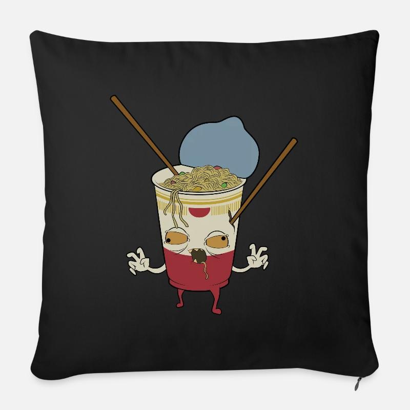 Zombie Ramen - Sofakissenbezug 45 x 45 cm - Schwarz