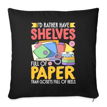 Scrapbooking Scrapbooker - Sofa pillowcase 17,3'' x 17,3'' (45 x 45 cm) - black - Front