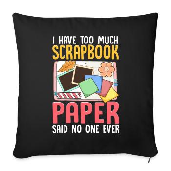 Scrapbooking Scrapbooker - Housse de coussin décorative 45 x 45 cm - noir - Devant