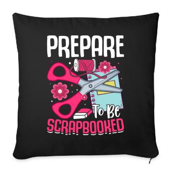 Scrapbooking Scrapbooker - Sofakissenbezug 45 x 45 cm - Schwarz - Vorne